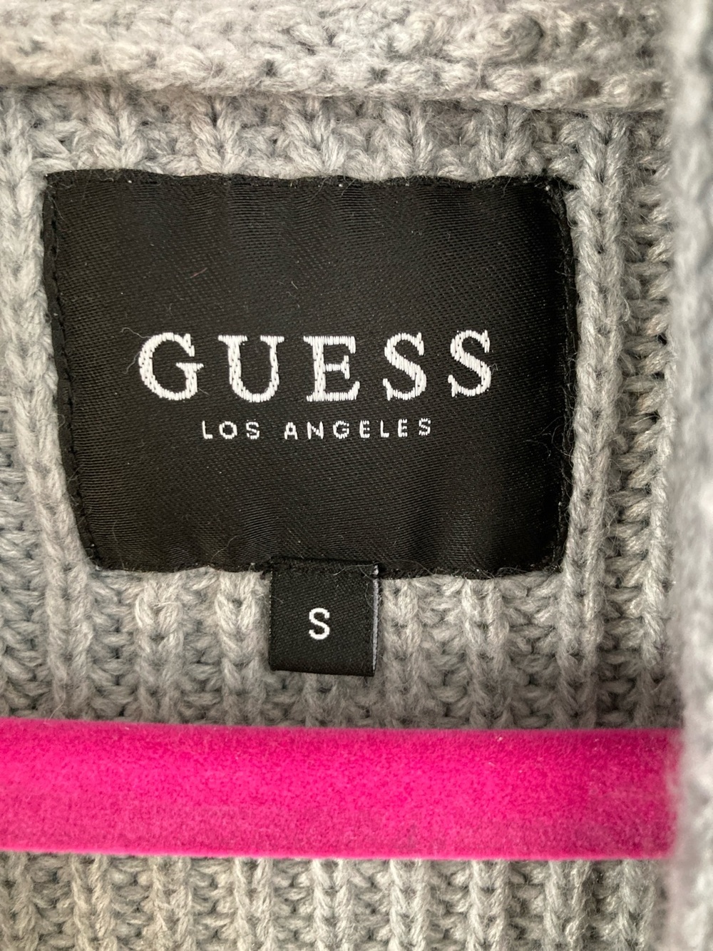 GUESS Heather Gray Open-Front Long Ribbed Cardigan - Picture 2 of 7